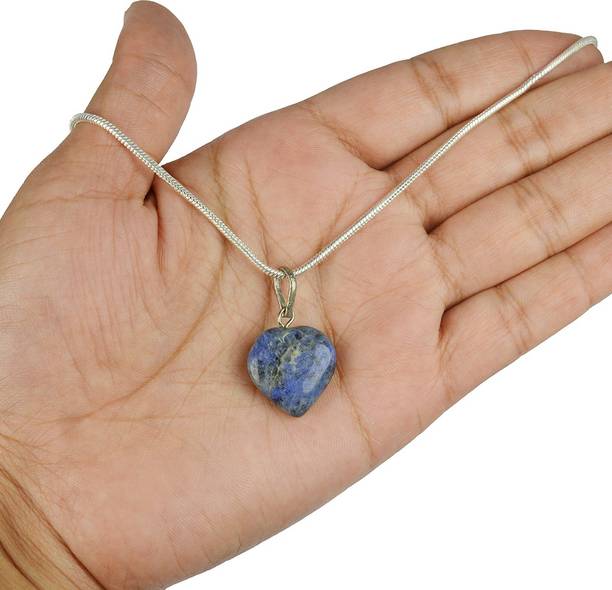 Natural Crystal Sodalite Pendant Heart Pendant Crystal